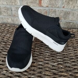 Skechers BLACK /WHITE Go Walk COMFORT Shoes (Mens 7.5 W9) XWide SlipOn Sneakers